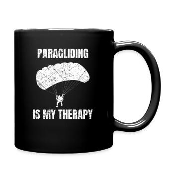 Le parapente est ma thérapie Parapente - Mug uni - noir - Droite