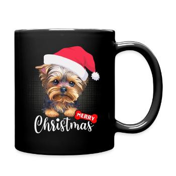 Noël avec Yorkshire Terrier Joyeux Noël - Mug uni - noir - Droite