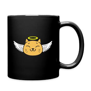 Mignon Ange Chat - Mug uni - noir - Droite