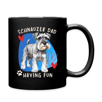 Schnauzer, Schnauzer-Terrier, Schnauzer-Dad Saying - Full Colour Mug - black - Right