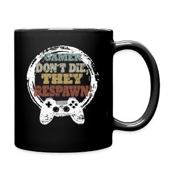 Gaming Retro Geschenkidee - Tasse einfarbig - Schwarz - Rechts