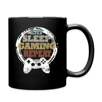 Gaming Retro Gift Idea - Full Colour Mug - black - Right