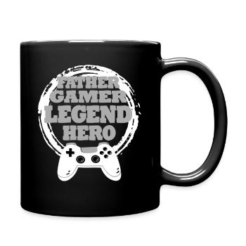 Daddy Gaming Retro Geschenkidee - Tasse einfarbig - Schwarz - Rechts