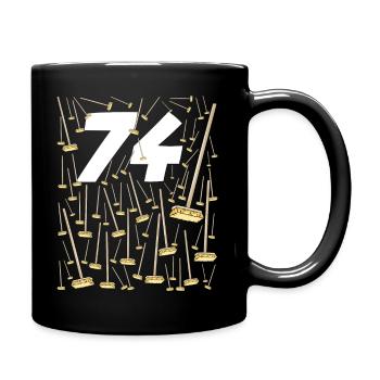 74 brooms Birthday gift cool man and woman - Full Colour Mug - black - Right