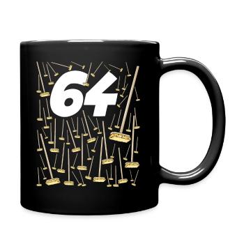 64 Balais Anniversaire Cadeau Homme Ou Femme - Mug uni - noir - Droite
