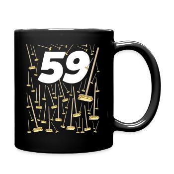 59 birthday brooms 59 years old man and woman - Full Colour Mug - black - Right