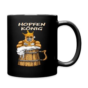 Hopfen König für Party und Bierliebhaber - Tasse einfarbig - Schwarz - Rechts