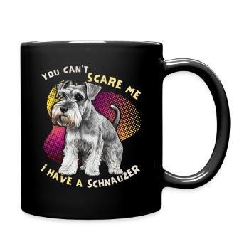 Schnauzer, Schnauzer-Terrier, lustiger Spruch - Tasse einfarbig - Schwarz - Rechts