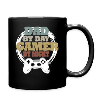 Daddy Gaming Retro Gift Idea - Full Colour Mug - black - Right