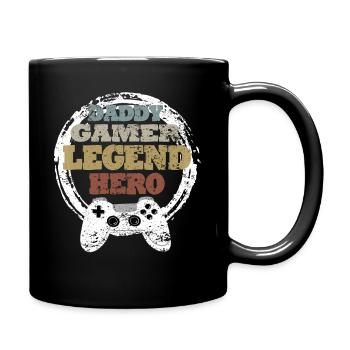 Daddy Gaming Retro Gift Idea - Full Colour Mug - black - Right