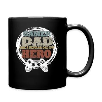 Daddy Gaming Retro Geschenkidee - Tasse einfarbig - Schwarz - Rechts