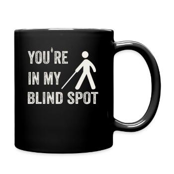 Bewusstsein für blinde Blindheit Sehbehinderte - Tasse einfarbig - Schwarz - Rechts