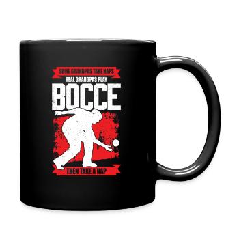 Pétanque Boule Pétanquespieler Opa Geschenk - Tasse einfarbig - Schwarz - Rechts