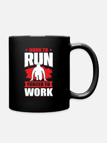 Sprint Sprinter Kurzstreckenlauf Geschenk - Tasse einfarbig - Schwarz