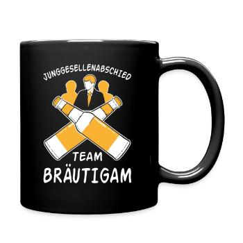 Junggesellenabschied Team Bräutigam - Tasse einfarbig - Schwarz - Rechts