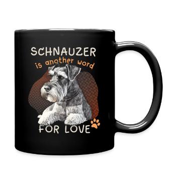 Lustiger Schnauzer, Schnauzer-Terrier, Spruch - Tasse einfarbig - Schwarz - Rechts