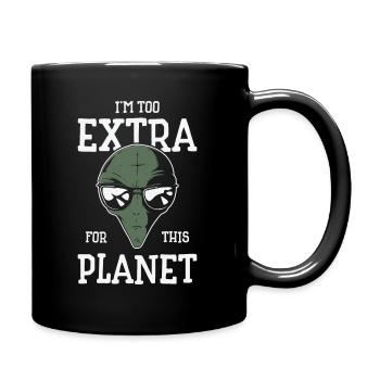 Alien Extrovert Extraterrestrial Beings Cool Alien - Full Colour Mug - black - Right