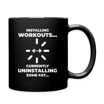 Installieren Workout Gym Lover Übung - Tasse einfarbig - Schwarz - Rechts