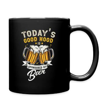 Today's good mood is sponsored by beer - Tasse einfarbig - Schwarz - Rechts