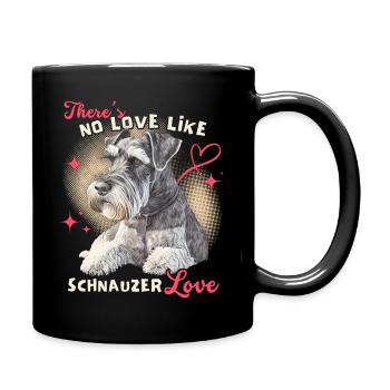 Schnauzer, Schnauzer-Terrier, Liebe-Spruch - Tasse einfarbig - Schwarz - Rechts