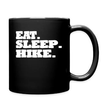 Funny outdoor outfit for hikers - Full Colour Mug - black - Right
