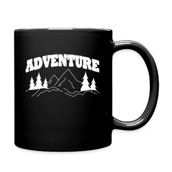 Funny outdoor outfit for hikers - Full Colour Mug - black - Right