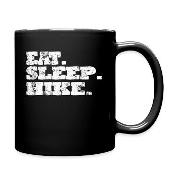 Funny outdoor outfit for hikers - Full Colour Mug - black - Right