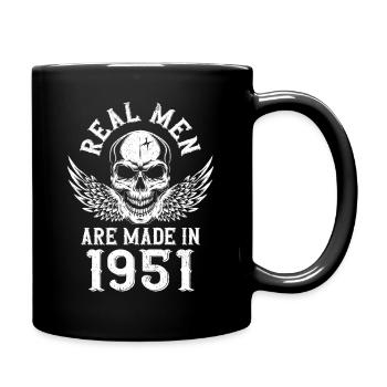 Anniversaire 1951 De vrais hommes naissent en 1951 - Mug uni - noir - Droite
