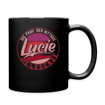 Die frau der Mythos die Legende Lucie - Tasse einfarbig - Schwarz - Rechts
