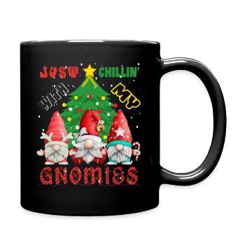 Einfach chillen mit meinen Gnomien - Tasse einfarbig - Schwarz - Rechts