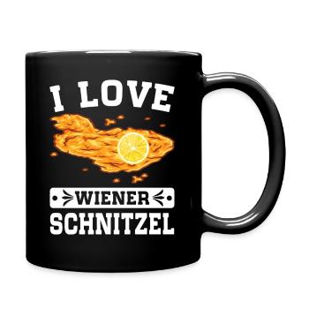 I Love Wiener Schnitzel - Tasse einfarbig - Schwarz - Rechts