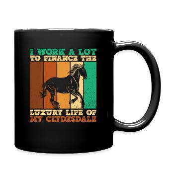 Clydesdale Für Zugpferdbesitzer - Mug uni - noir - Droite