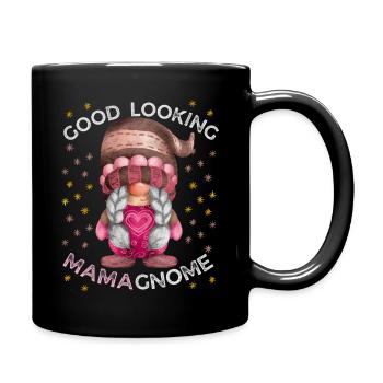 Mère, fête des mères, nain gnome drôle disant gnome - Mug uni - noir - Droite