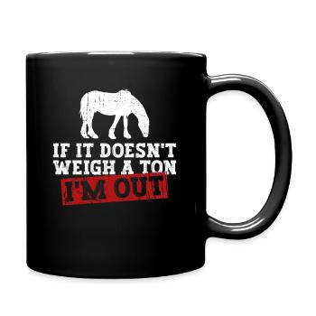 Clydesdale-zugpferd, Das Für Stolzen - Mug uni - noir - Droite