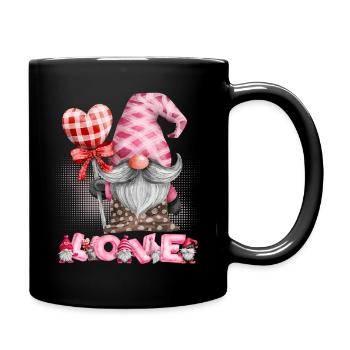 Saint-Valentin, Gnome, Nain Gnome Amour-Amour - Mug uni - noir - Droite
