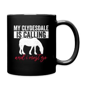 Clydesdale Zugpferdeliebhaber - Mug uni - noir - Droite