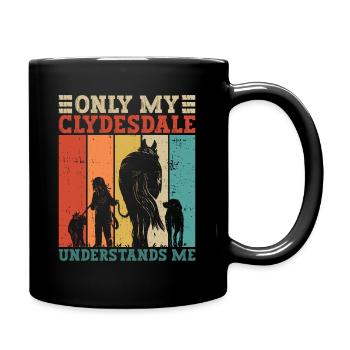 Clydesdale ReiterUnd Zugpferdebesitzer - Mug uni - noir - Droite