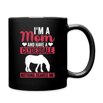 Clydesdale Mama Zugpferdes Pferdemama - Full Colour Mug - black - Right