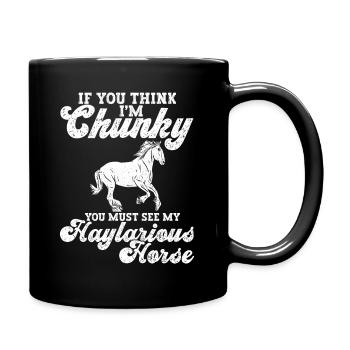 Clydesdale Pferd - Mug uni - noir - Droite