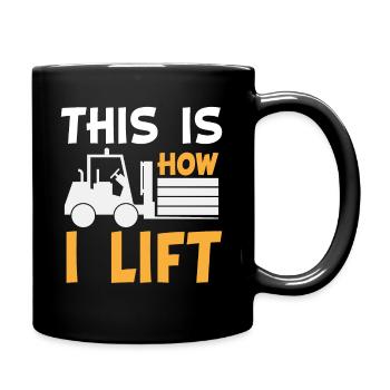 Forklift Certified Forklift Driver - Full Colour Mug - black - Right