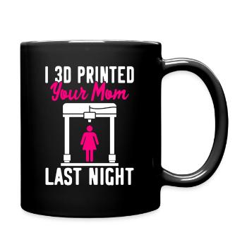 3D Drucker - Keine sorge, ich kann es drucken - Tasse einfarbig - Schwarz - Rechts