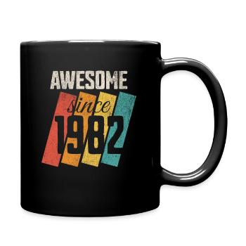Awesome since 1982 40. Geburtstag - Tasse einfarbig - Schwarz - Rechts