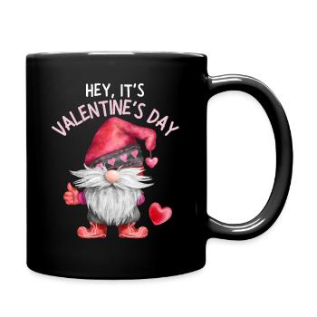 Saint-Valentin, Gnome, Amour-Amour Gnome Nain, Cœurs - Mug uni - noir - Droite