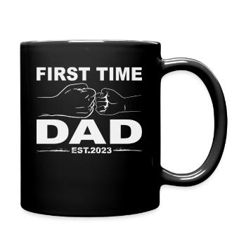 Retro Papa Outfit zum Vatertag - Tasse einfarbig - Schwarz - Rechts
