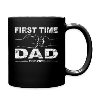 Retro Papa Outfit zum Vatertag - Tasse einfarbig - Schwarz - Rechts
