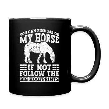 Clydesdale Reiter Zugpferd - Mug uni - noir - Droite
