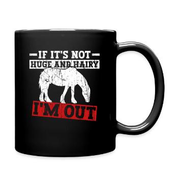Clydesdale Reiter Reiten Pferd - Full Colour Mug - black - Right