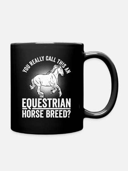 Clydesdale Reiter Reitpferd - Tasse einfarbig - Schwarz