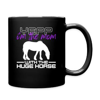Clydesdale Maman Pieds Géants Cheval - Mug uni - noir - Droite