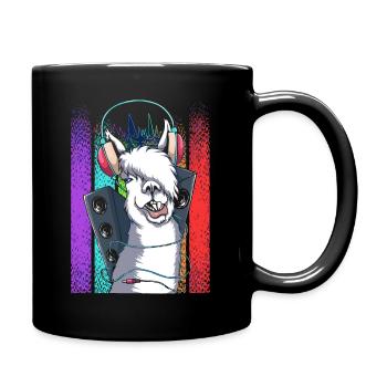 Lama - Tasse einfarbig - Schwarz - Rechts